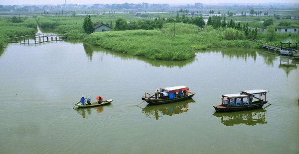 常熟沙家浜地处养成湖畔,拥有水面芦苇荡2200亩,湖荡中棱荷相间,芦苇密布古色古香的画舫载着游客穿行在芦苇迷宫中,寻觅抗日战争时期发生在芦苇荡的故事;岸上有按抗日战争时期建造的江南小村庄、沙家浜革命传统教育馆、新四军活动旧址等,依稀让游人见到阿庆嫂、郭建光的身影。 门票:6月-11月100元/人,12月-次年5月80元/人,70周岁以上免票,60-69周岁半价 推荐美食:农家菜、六月黄螃蟹阳澄湖大闸蟹 推建住宿:沙家浜度假村、阳澄湖大酒店。 电话:0512-52501411 传