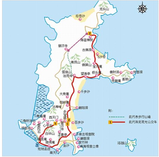 要出发周边游 周边游攻略 普陀山旅游地图